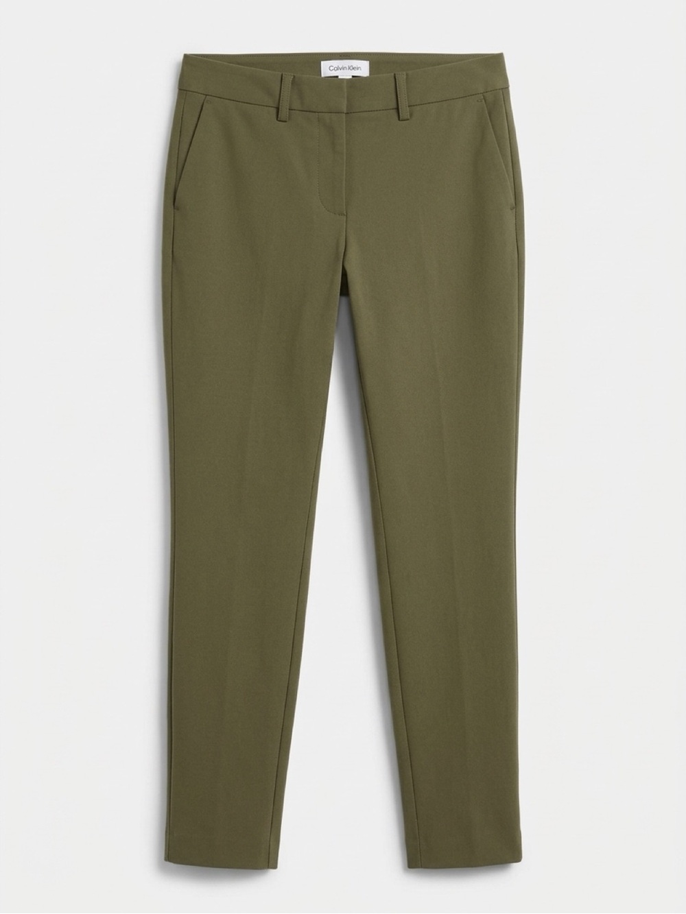 Calvin Klein Olive Slim Straight Pants